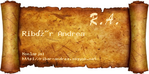 Ribár Andrea névjegykártya