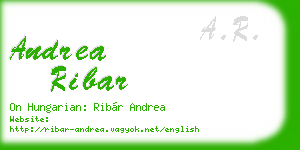 andrea ribar business card