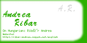 andrea ribar business card